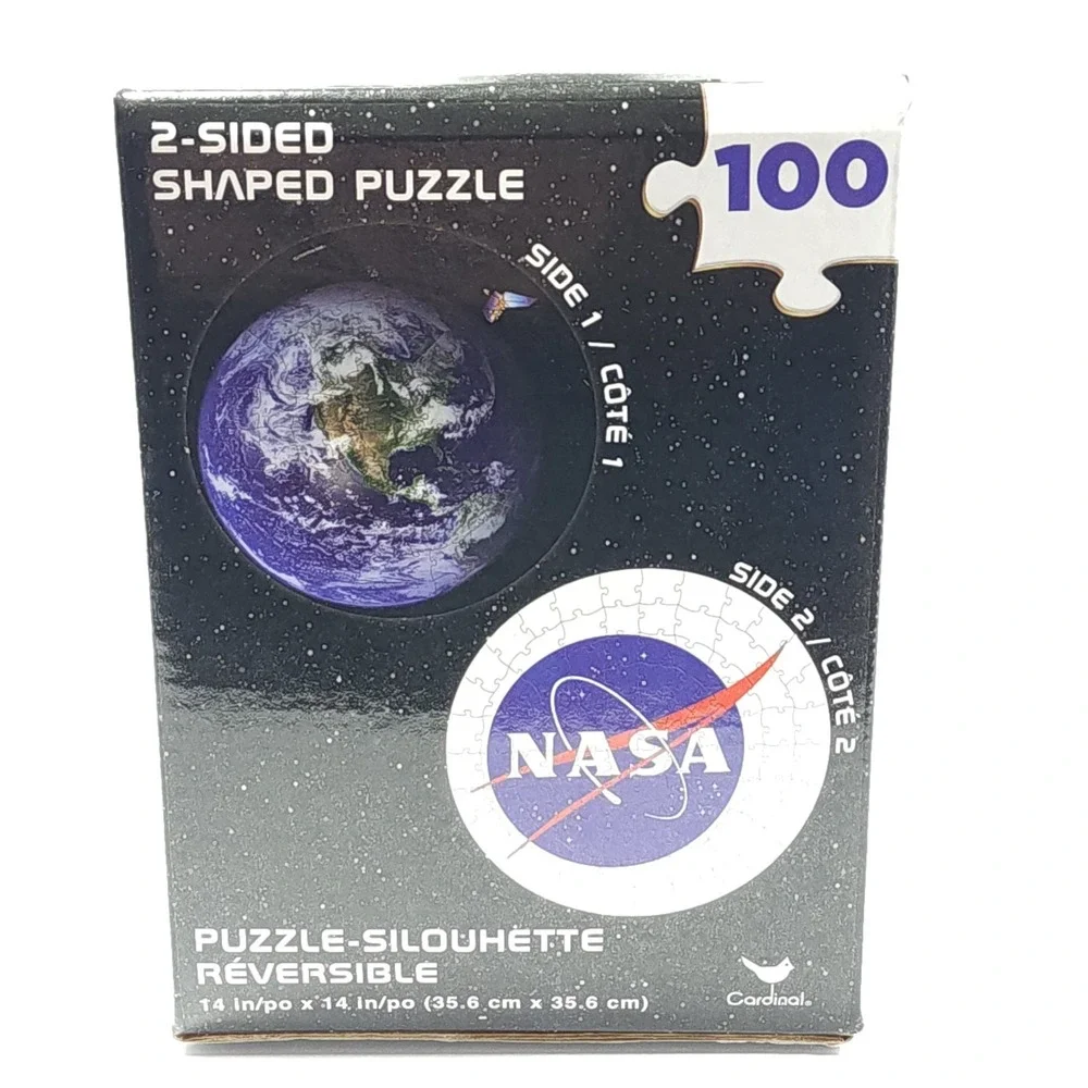 NASA EARTH 2-Sided Shaped Jigsaw Puzzle & Storage Tin 100 Piece 14